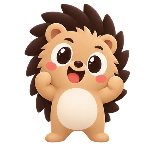 Pip the hedgehog cheering your progress